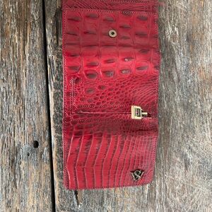 Red exotic leather Swains wallet